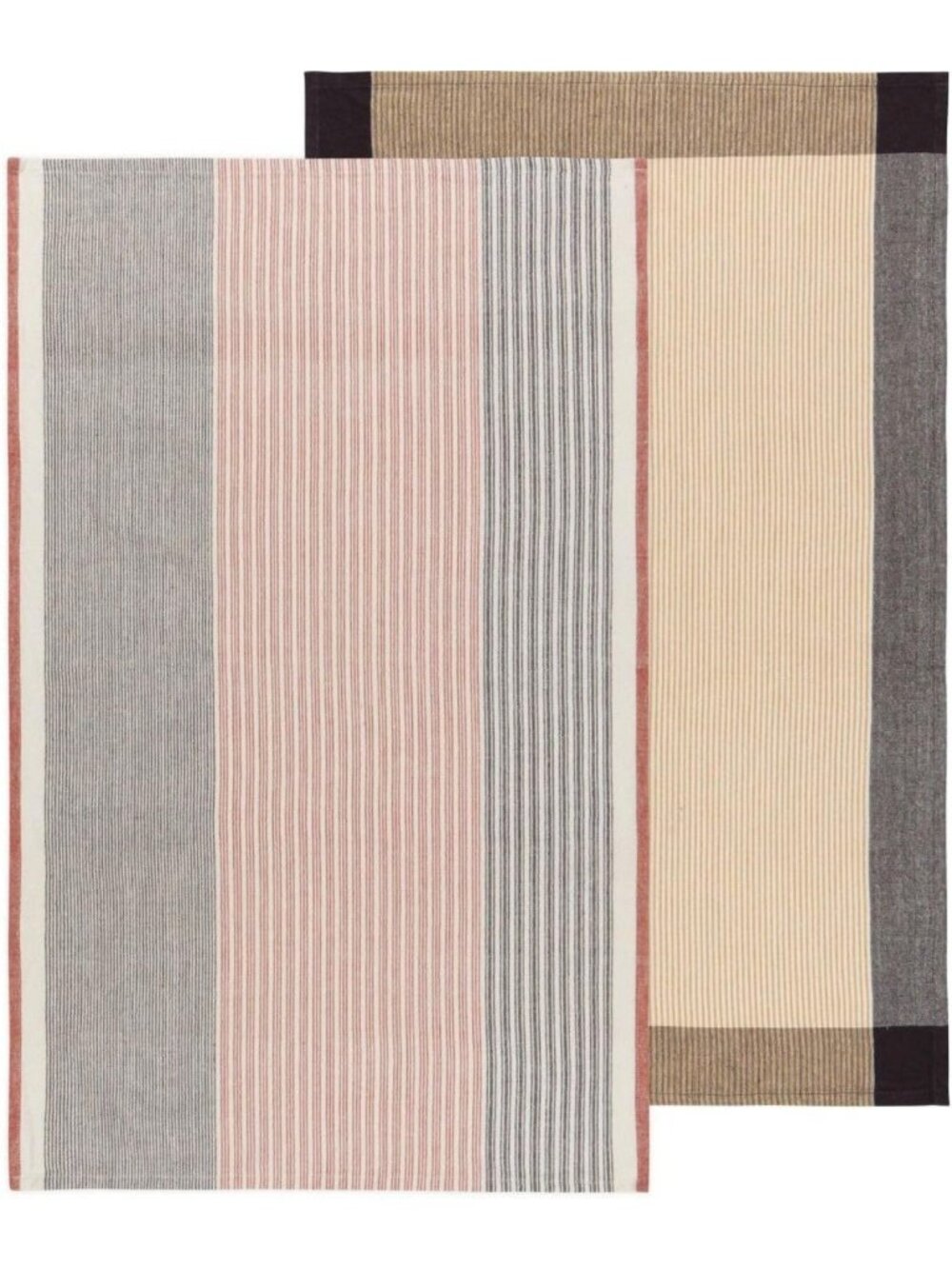 Set of 2 Multi-Colored 100% Cotton Kitchen Dish Towels - Heirloom Quality Cloths